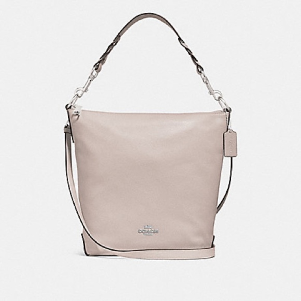 NWOT Coach Pebbled Leather Abby Duffle Grey Birch - Picture 16 of 16